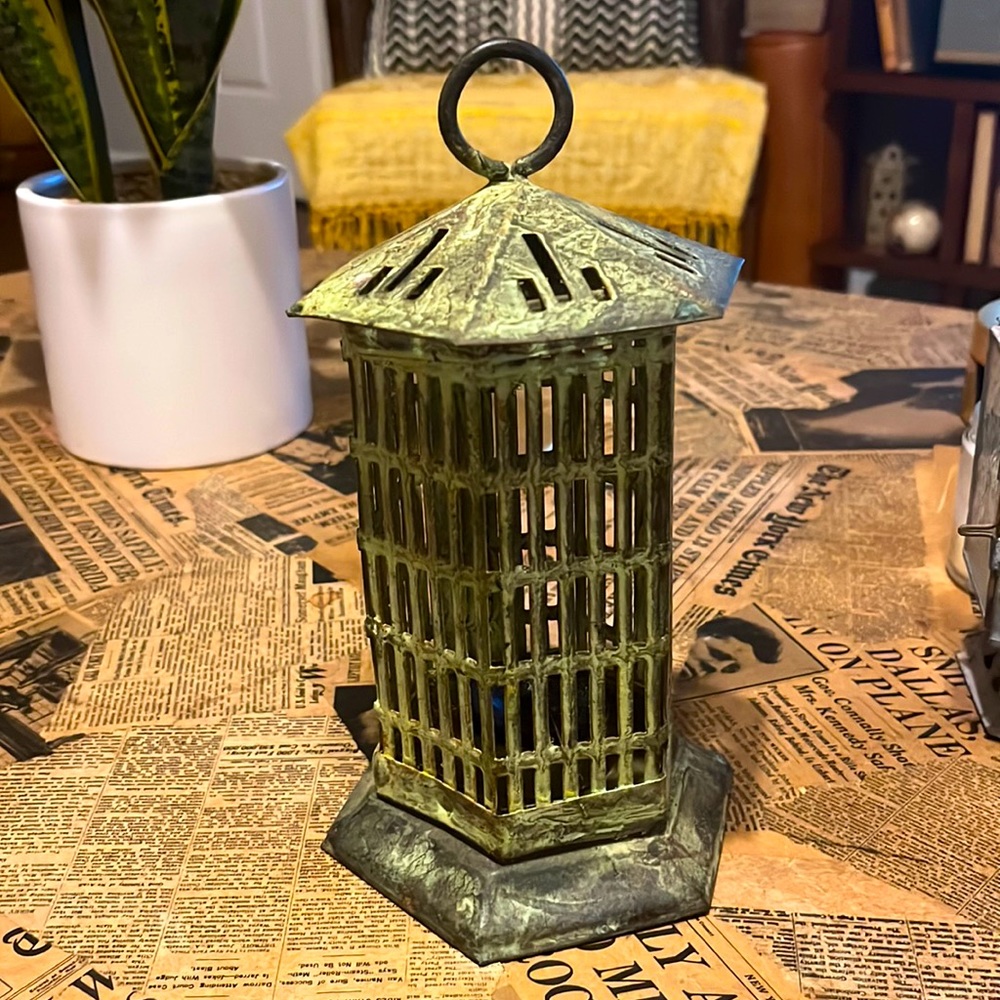 Green Metal Lantern